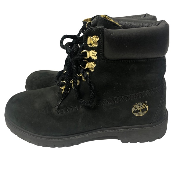 RARE Timberland velvet black boots Women Sz 9.5 - Picture 5 of 13